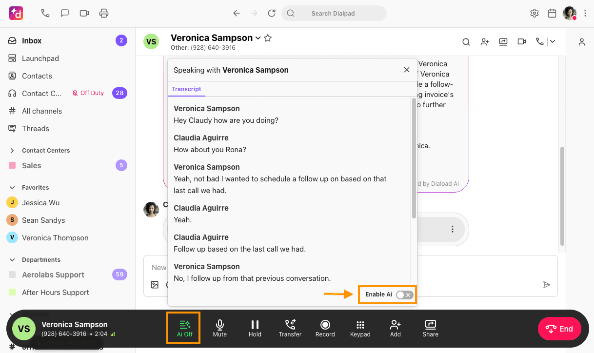 DialPad customer communication platform