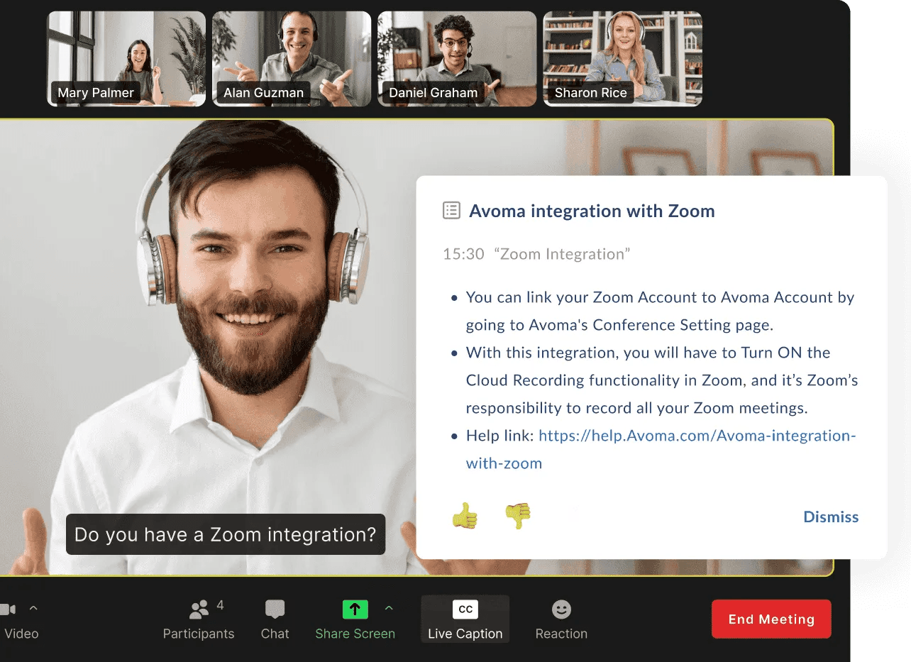 Avoma AI meeting assistant