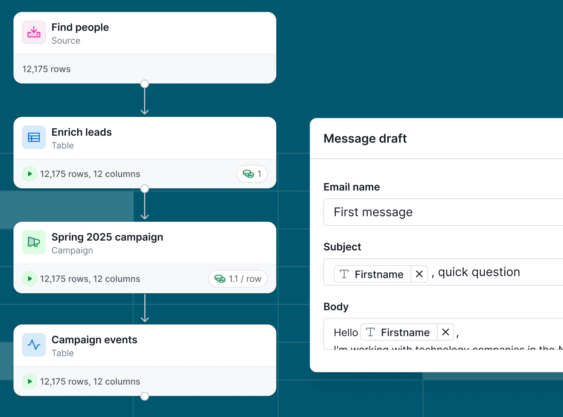 Alt text: Clay data enrichment workflow customization