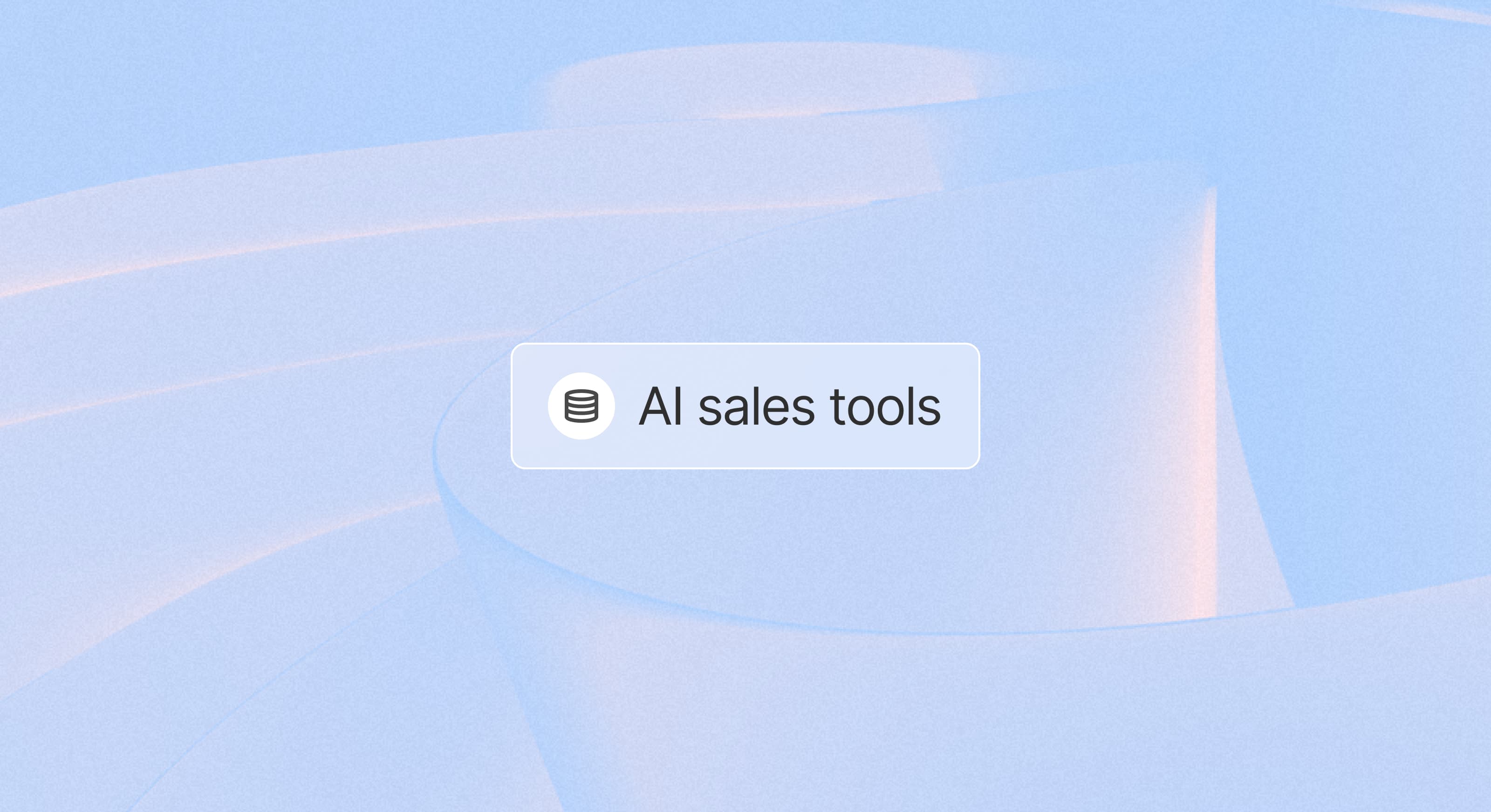 blue organic graphic with text that says ai sales tools